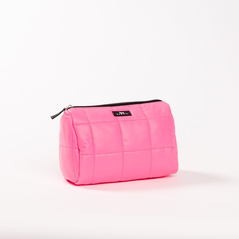 Packin' Heat Toiletry Bag | Pop Pink Box Quilted