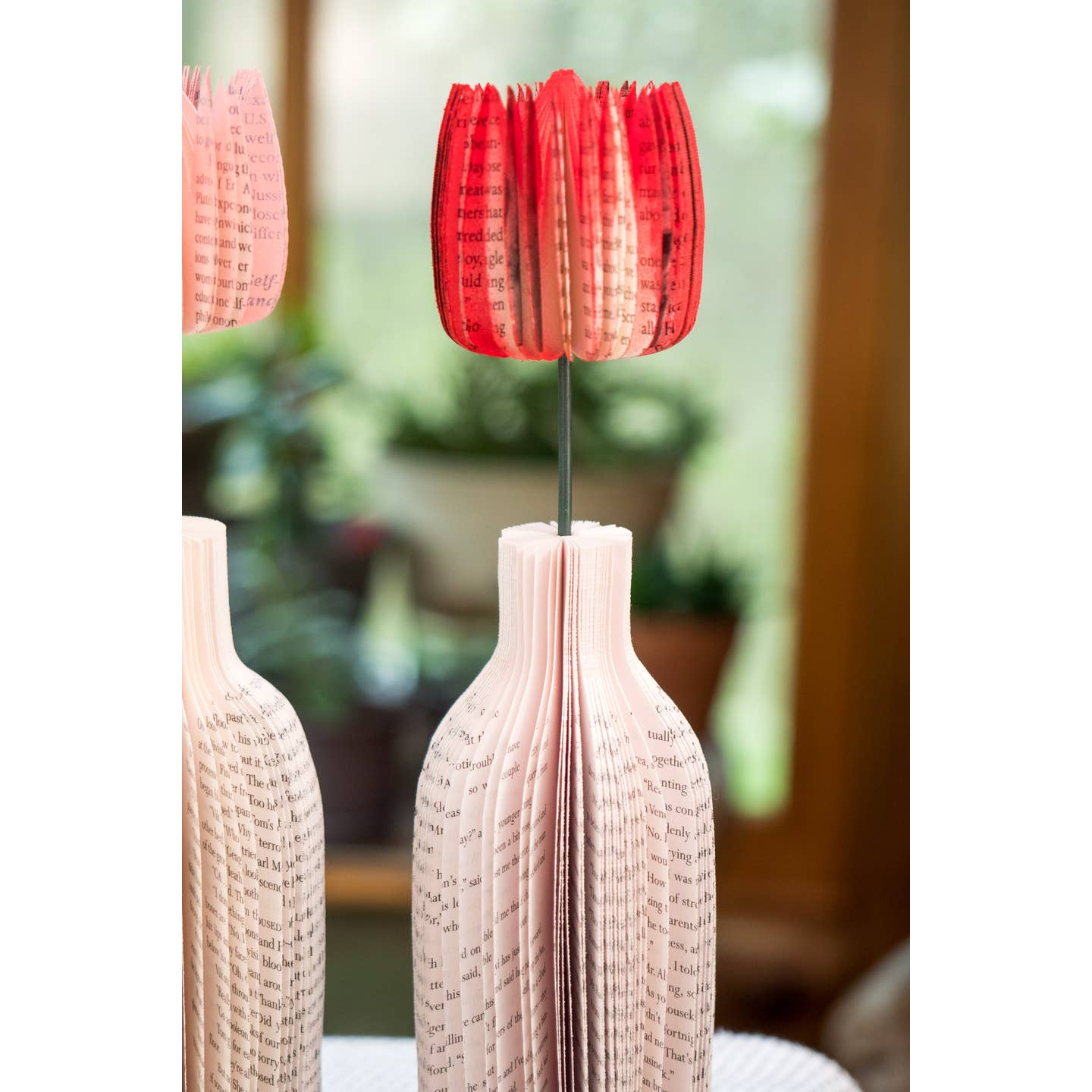 Paper - Sculpted Book Flower with Vase - Juli's Wearable Art
