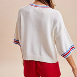 Patriotic Pup Graphic Sweater - Juli's Wearable Art
