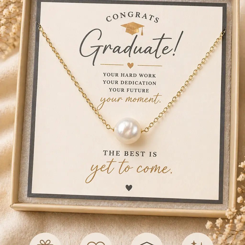 Pearl Graduation Necklace | Gold