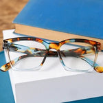 Peepers Blue Light Readers | Birdie | Blue Quartz Colorblock - Juli's Wearable Art