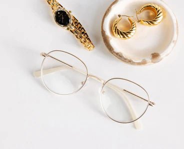 Peepers Blue Light Readers | Classified | Gold - Juli's Wearable Art