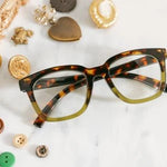 Peepers Blue Light Readers | To The Max | Tortoise + Green - Juli's Wearable Art