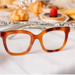 Peepers Fanfare Blue Light Readers - Blonde Tortoise/Green - Juli's Wearable Art