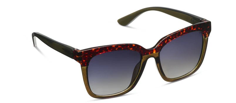 Peepers Frenchy Reader Sunglasses | Green + Leopard Tortoise - Juli's Wearable Art