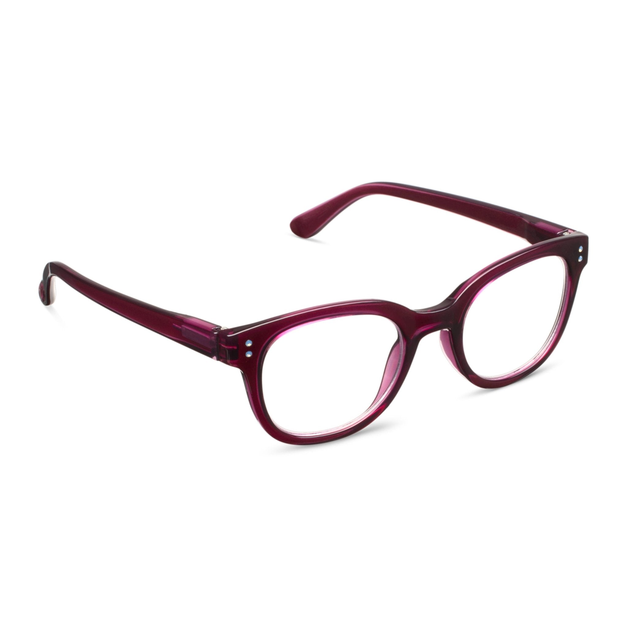 Peepers Galaxy Blue Light Reading Glasses - Dark Cherry - Juli's Wearable Art