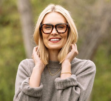 Peepers Take a Bow Blue Light Readers - Pink Botanico & Pink - Juli's Wearable Art