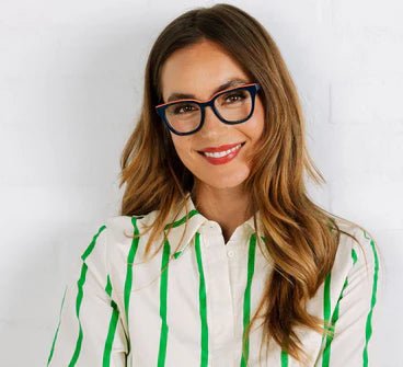 Peepers Trapeze Blue Light Reading Glasses | Navy - Juli's Wearable Art