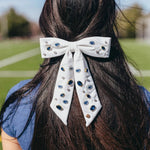 Penn State Bow Barrette | White - Juli's Wearable Art