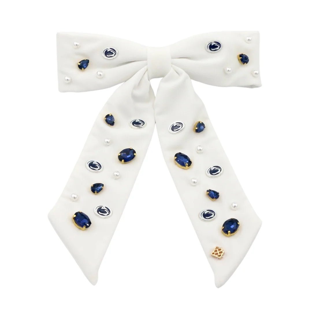 Penn State Bow Barrette | White