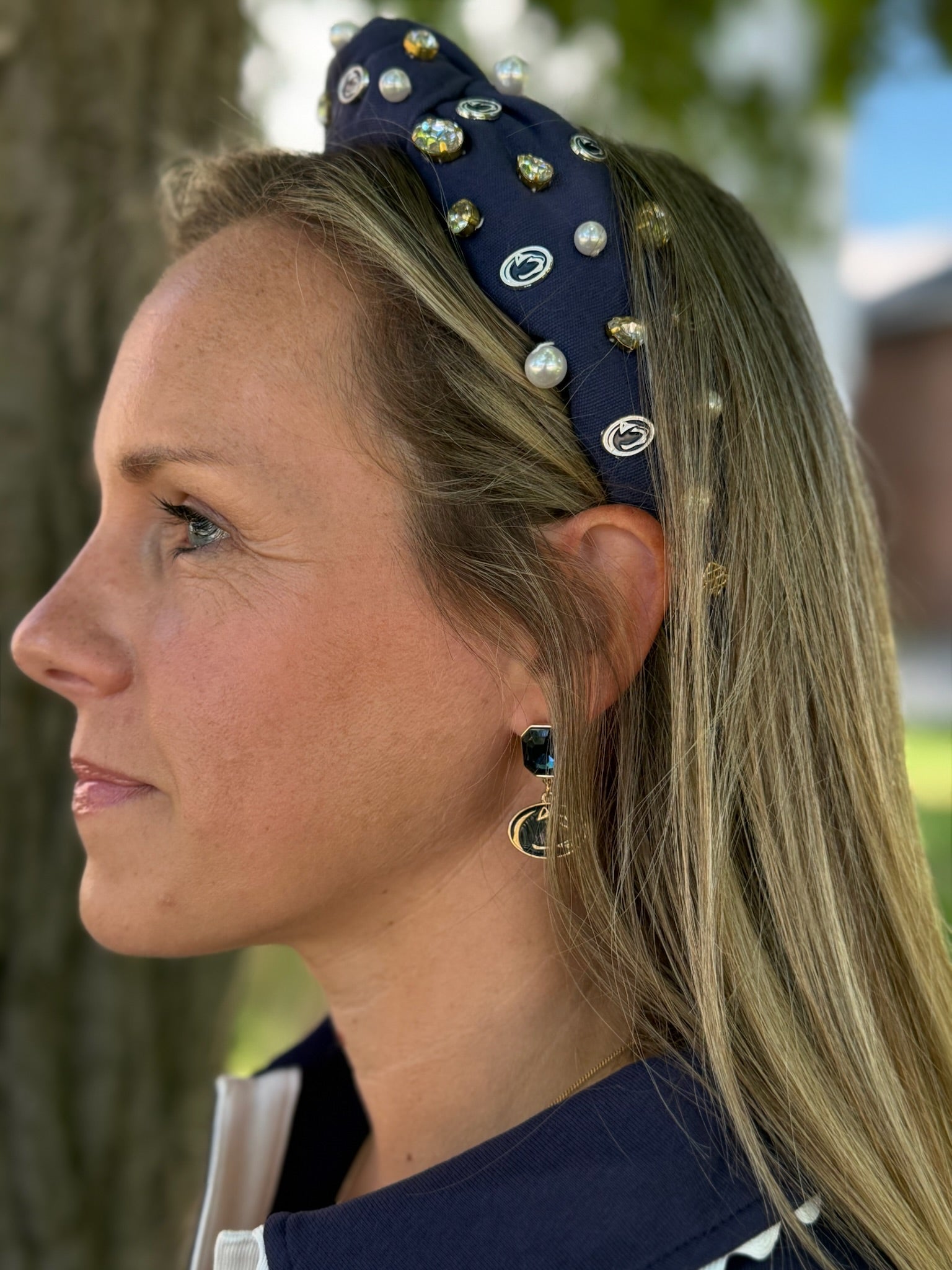 Penn State Navy Logo Headband