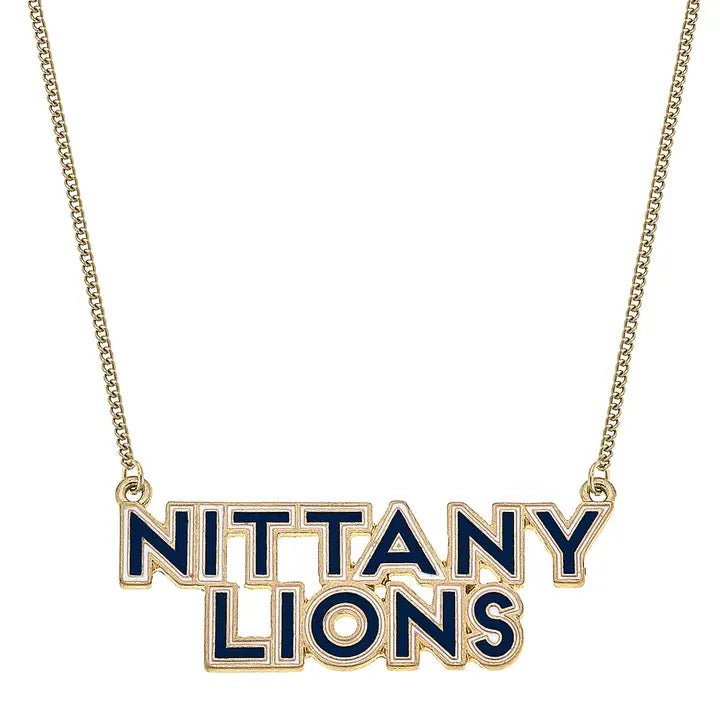 Penn State Nittany Lions Outline Enamel Necklace - Juli's Wearable Art