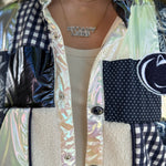 Penn State Patchwork Sherpa Jacket - Juli's Wearable Art