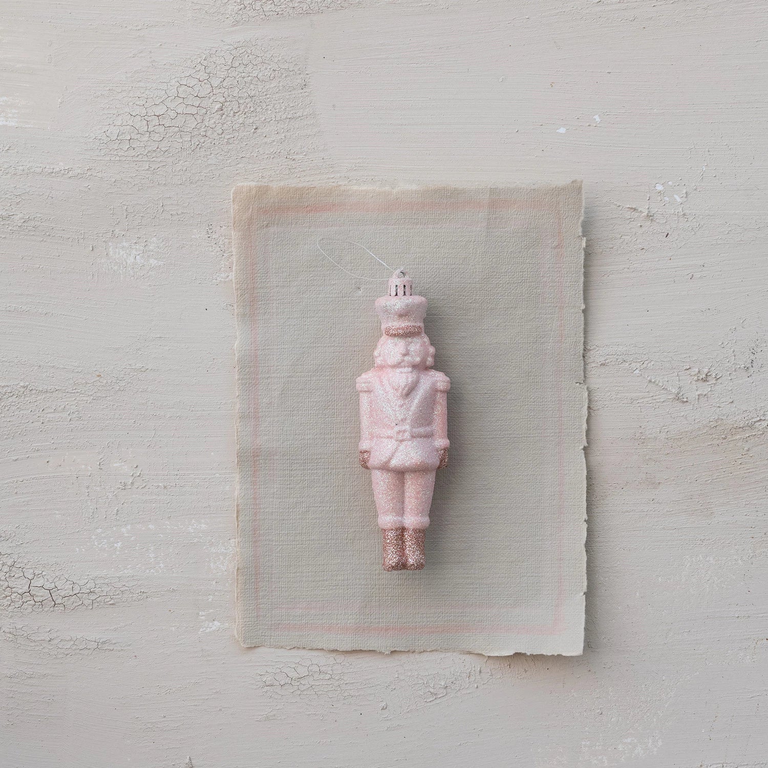 Pink Glitter Soldier Ornament - Juli's Wearable Art