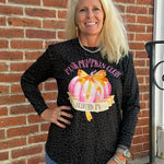 "Pink Pumpkin Club" Bedford PA Leopard Long Sleeve Tee - Juli's Wearable Art