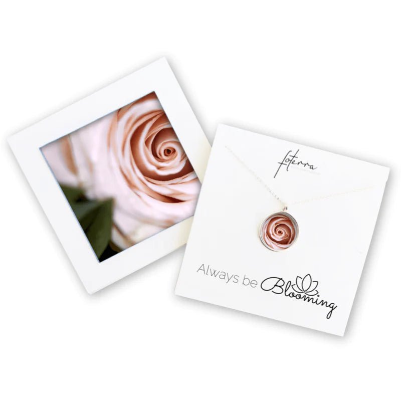 Pink Rose Necklace - Juli's Wearable Art