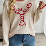 Playful Lobster Graphic Sweater - Juli's Wearable Art