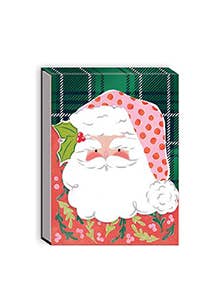 Pocket Notepad Mistletoe Santa - Juli's Wearable Art