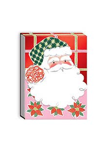 Pocket Notepad Poinsettia Santa - Juli's Wearable Art
