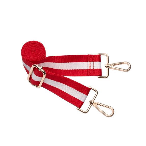 Poppy Red Hydrobag® with Poppy & White Striped Strap - Juli's Wearable Art