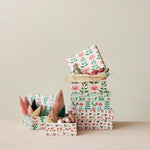 Printed Recycled Paper Holiday Botanical Gift Boxes | Set of 5 - Juli's Wearable Art