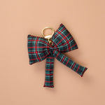 Puffy Bow Bag Charm | Classic Plaid - Juli's Wearable Art