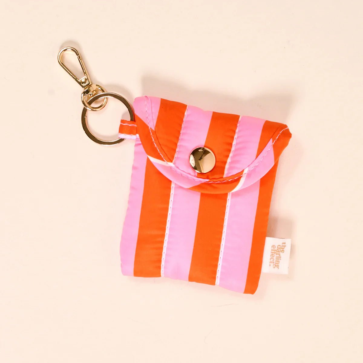Puffy Earbud Case | Sicily Stripes Pink - Juli's Wearable Art