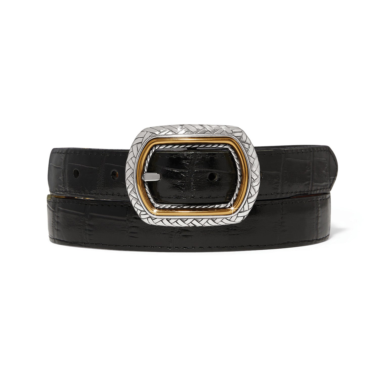BrightonMarcus Two-Tone Reversible Belt | Black + Peanut
