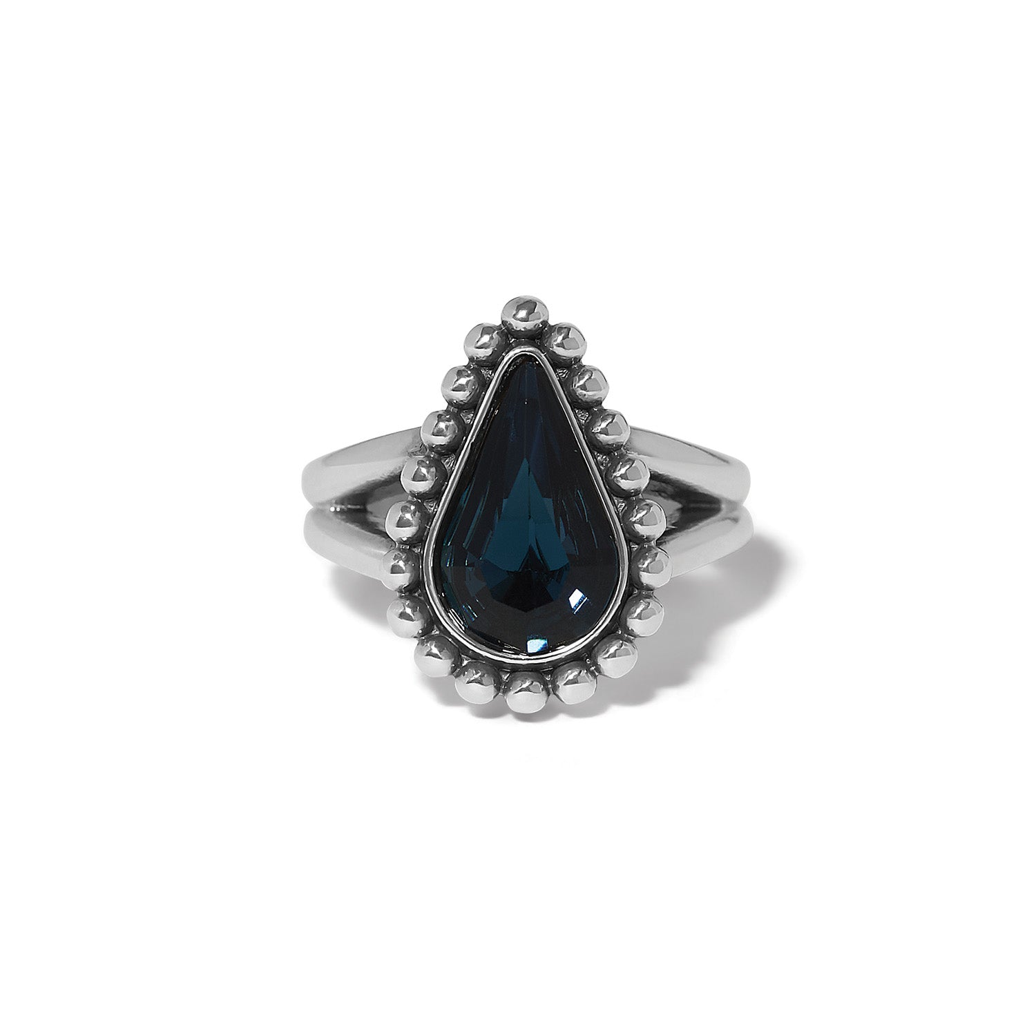Brighton Twinkle Luxe Teardrop Ring | Silver + Blue