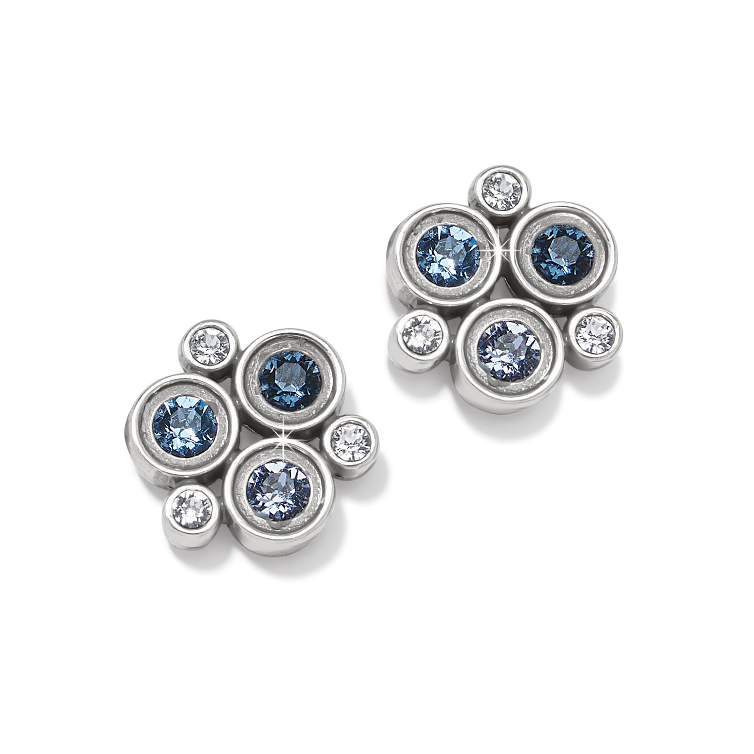 Brighton Constella Cluster Post Earrings - Silver & Blue