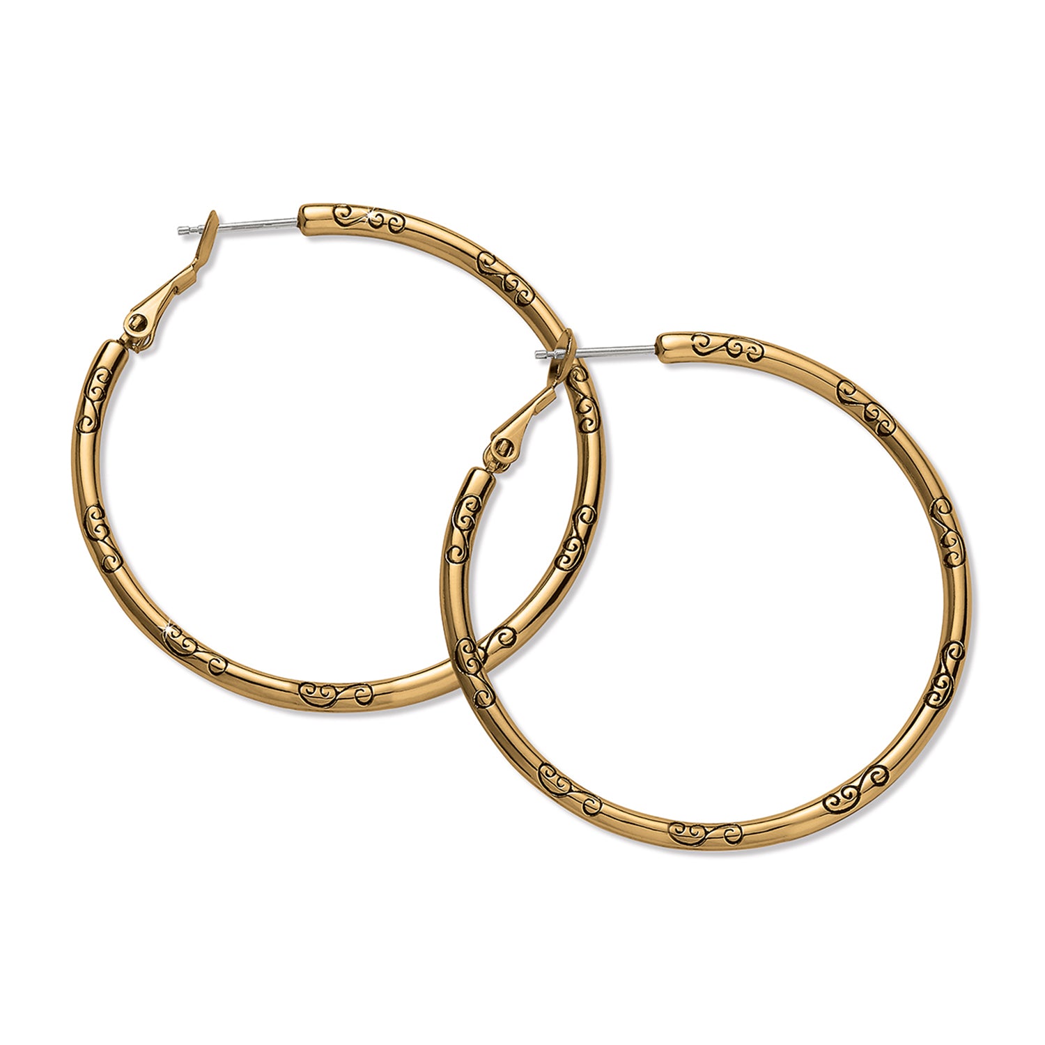 Brighton Large Hoop Charm Earrings