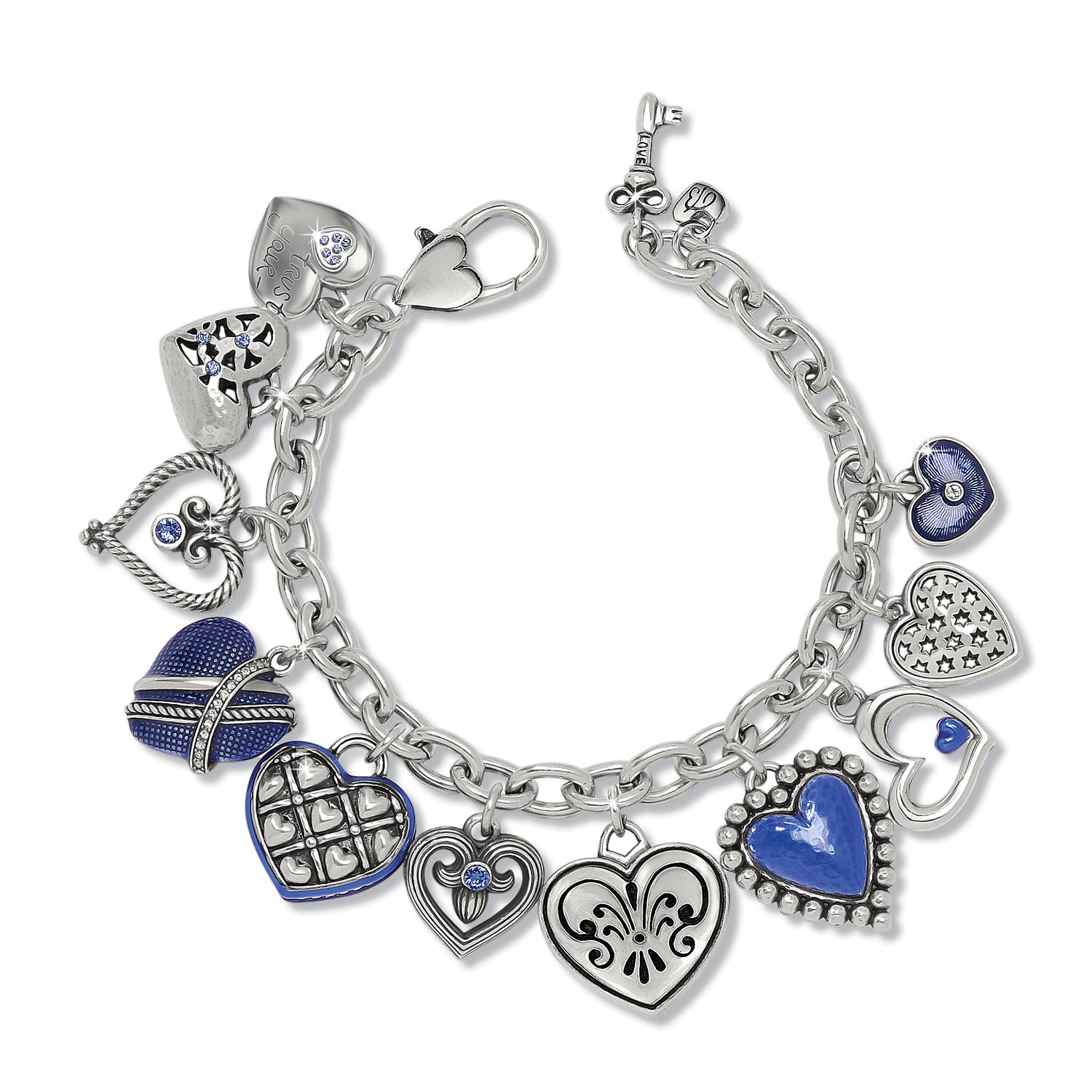 Brighton One Heart Link Charm Bracelet