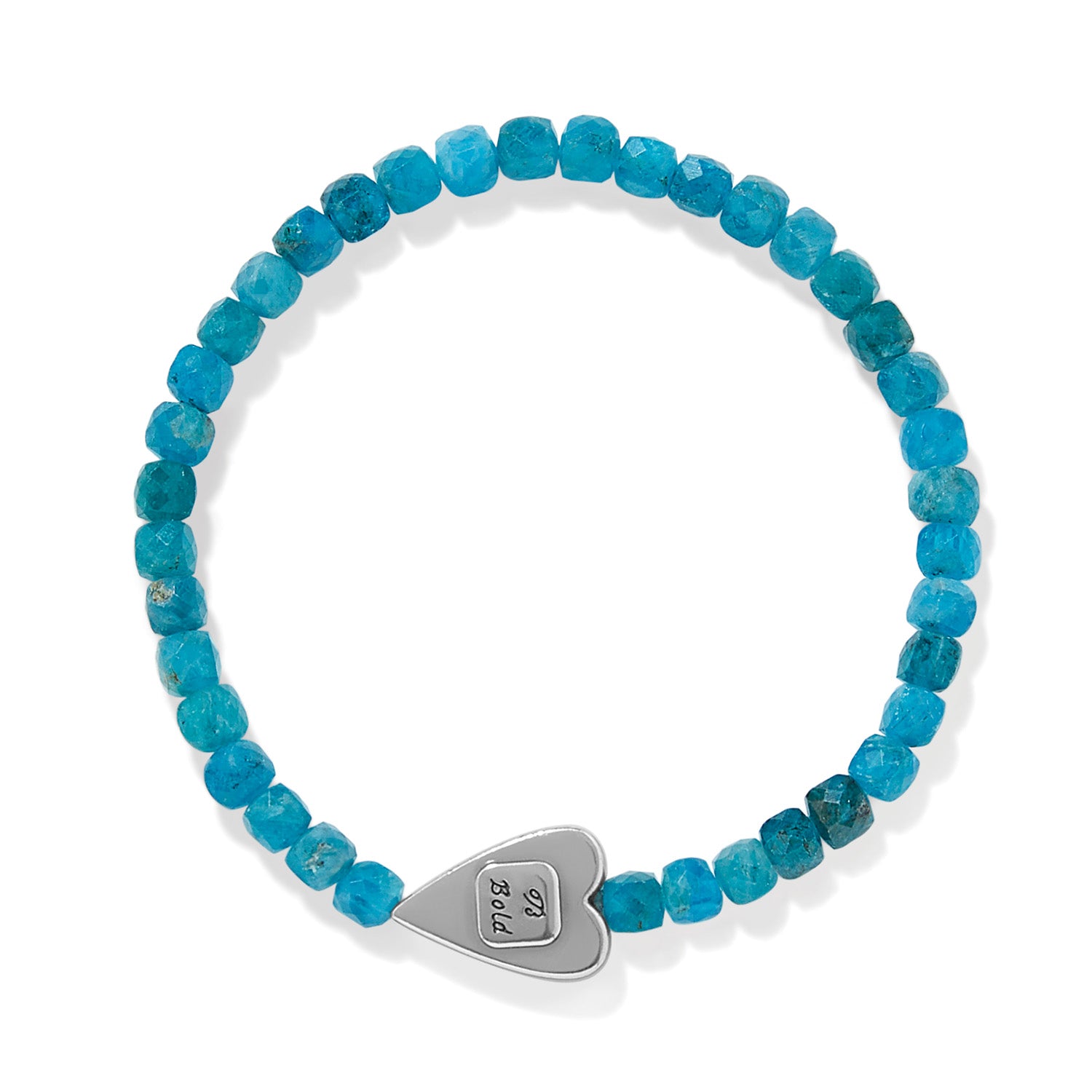 Brighton Love Messages Be Bold Teal Stretch Bracelet