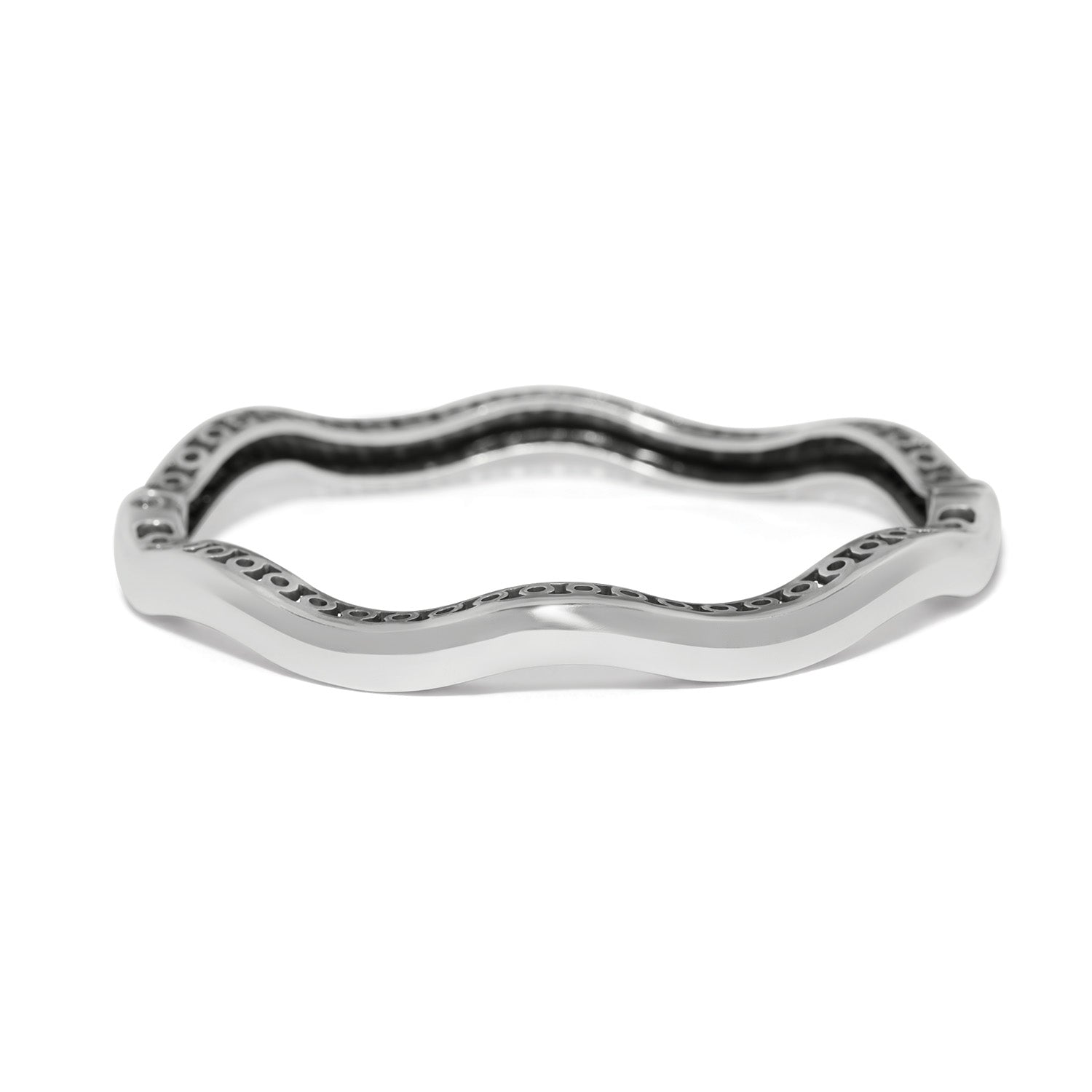 Brighton Inner Circle Slim Hinged Bangle| Silver