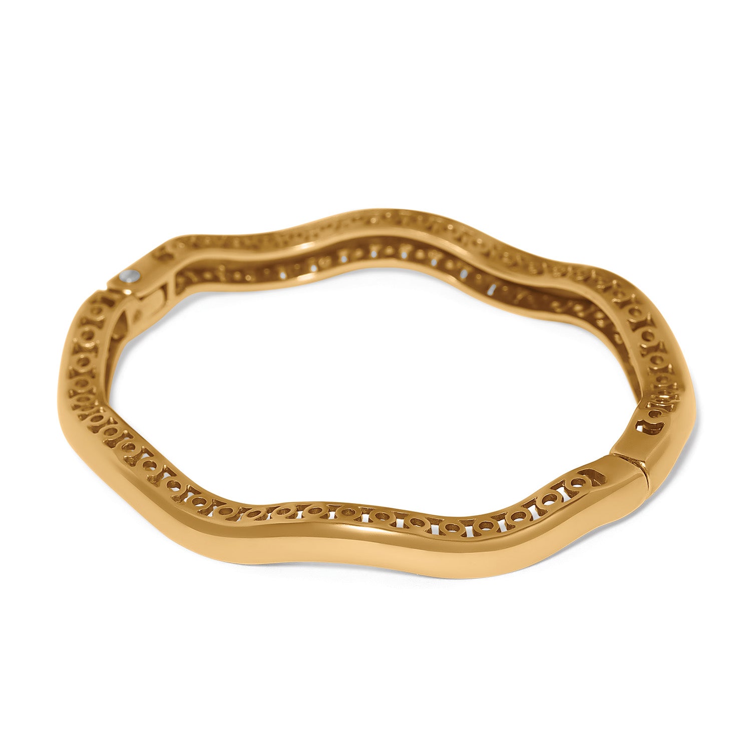Brighton Inner Circle Slim Hinged Bangle | Gold