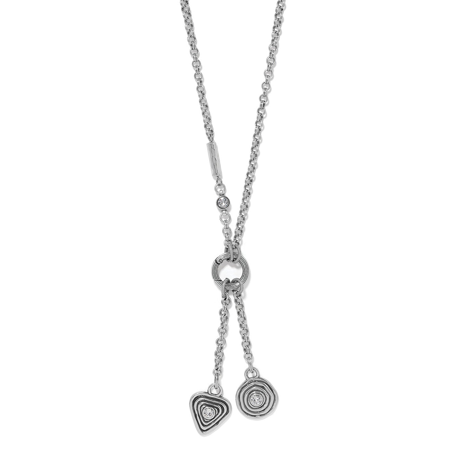 Brighton Kosmos Kaliedo Charm Lariat Necklace | Silver