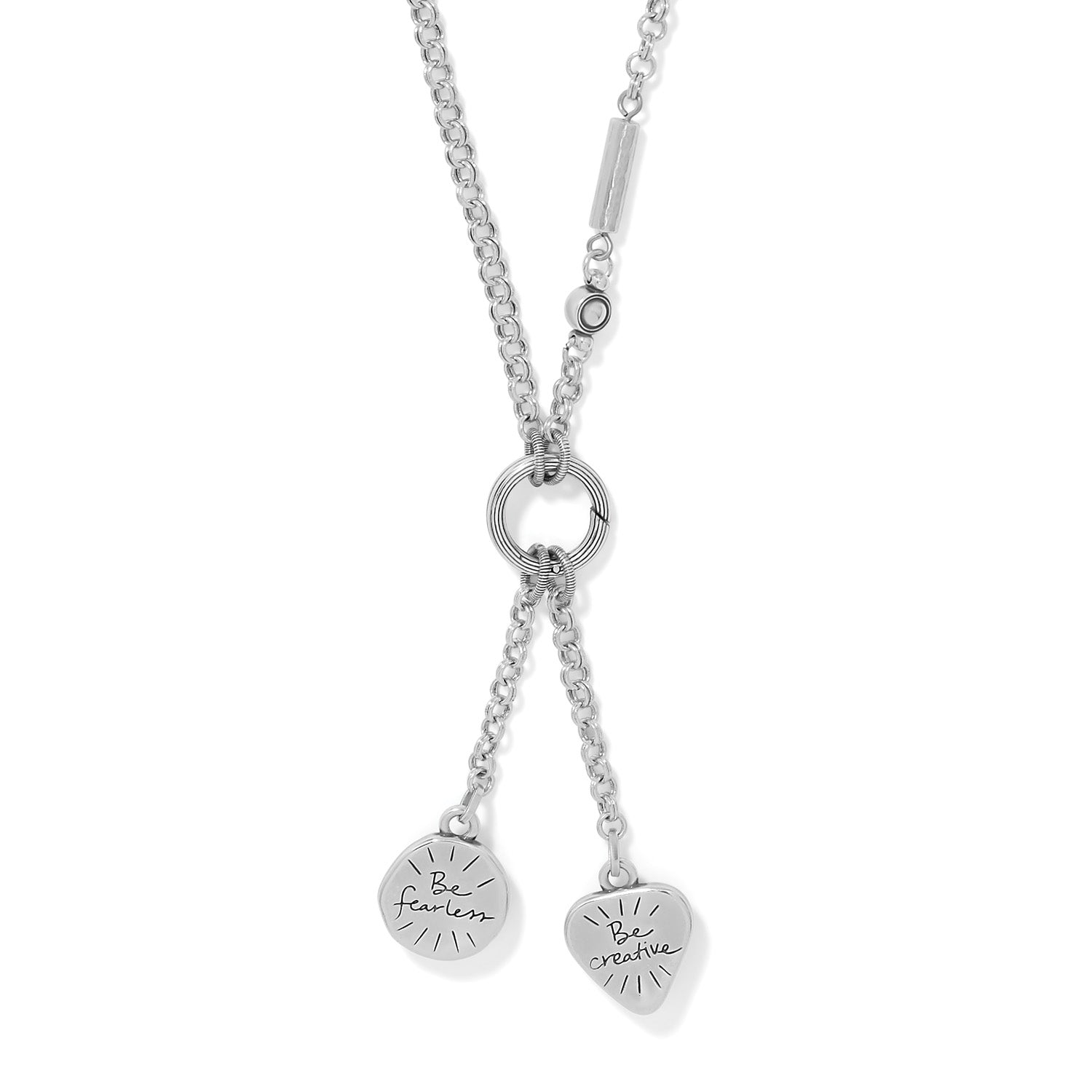 Brighton Kosmos Kaliedo Charm Lariat Necklace | Silver