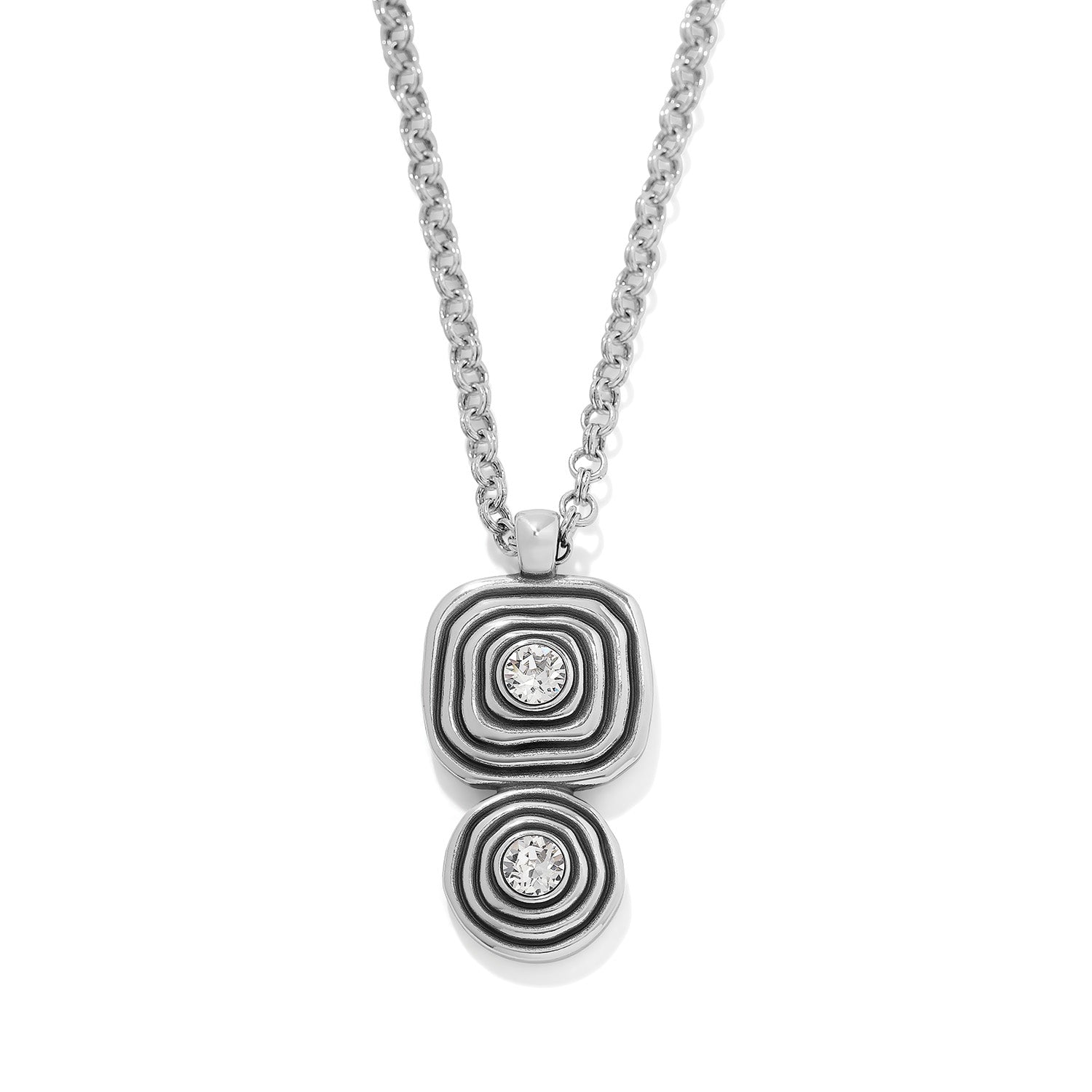 Brighton Kosmos Kaliedo Duo Necklace | Silver