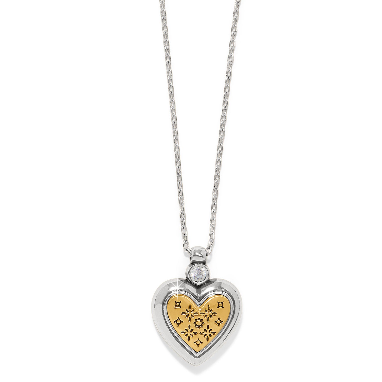 Brighton Mosaic Heart Two Tone Petite Necklace