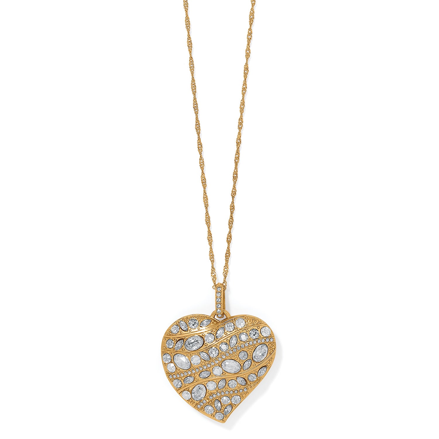 Brighton Trust Your Journey Convertible Reversible Large Heart Necklace