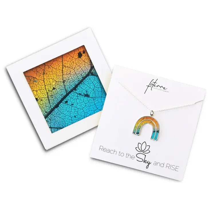 Rainbow Leaf Necklace - Juli's Wearable Art
