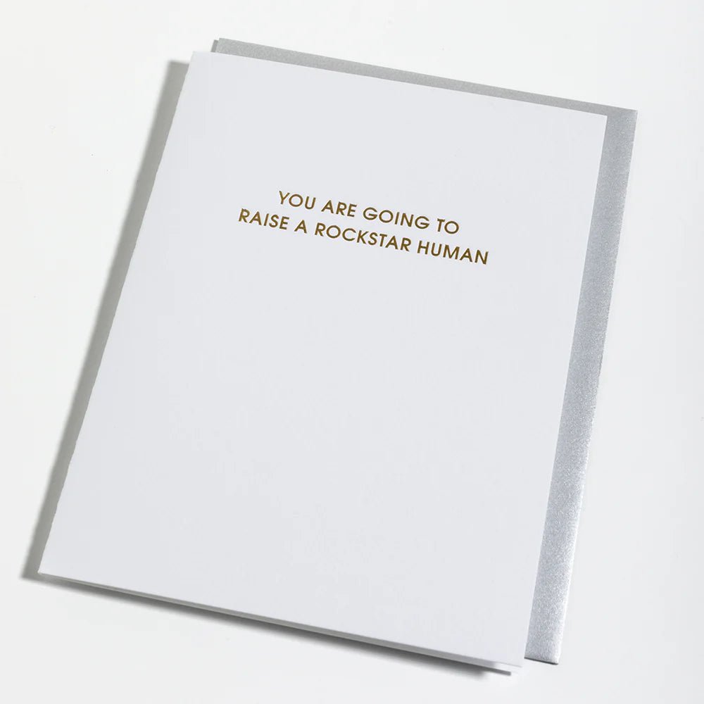 Raise a Rockstar Human - Letterpress Card - Juli's Wearable Art
