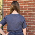 Red, White & Blue Floral Tee – Heather Navy - Juli's Wearable Art