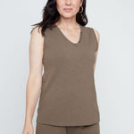 Renuar Cotton Comfort Tank | Khaki - Juli's Wearable Art
