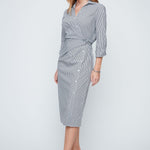Renuar Crisp Classic Dress | Black Combo - Juli's Wearable Art