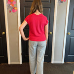 Renuar Easy Knit V - Neck Top | Terracotta - Juli's Wearable Art