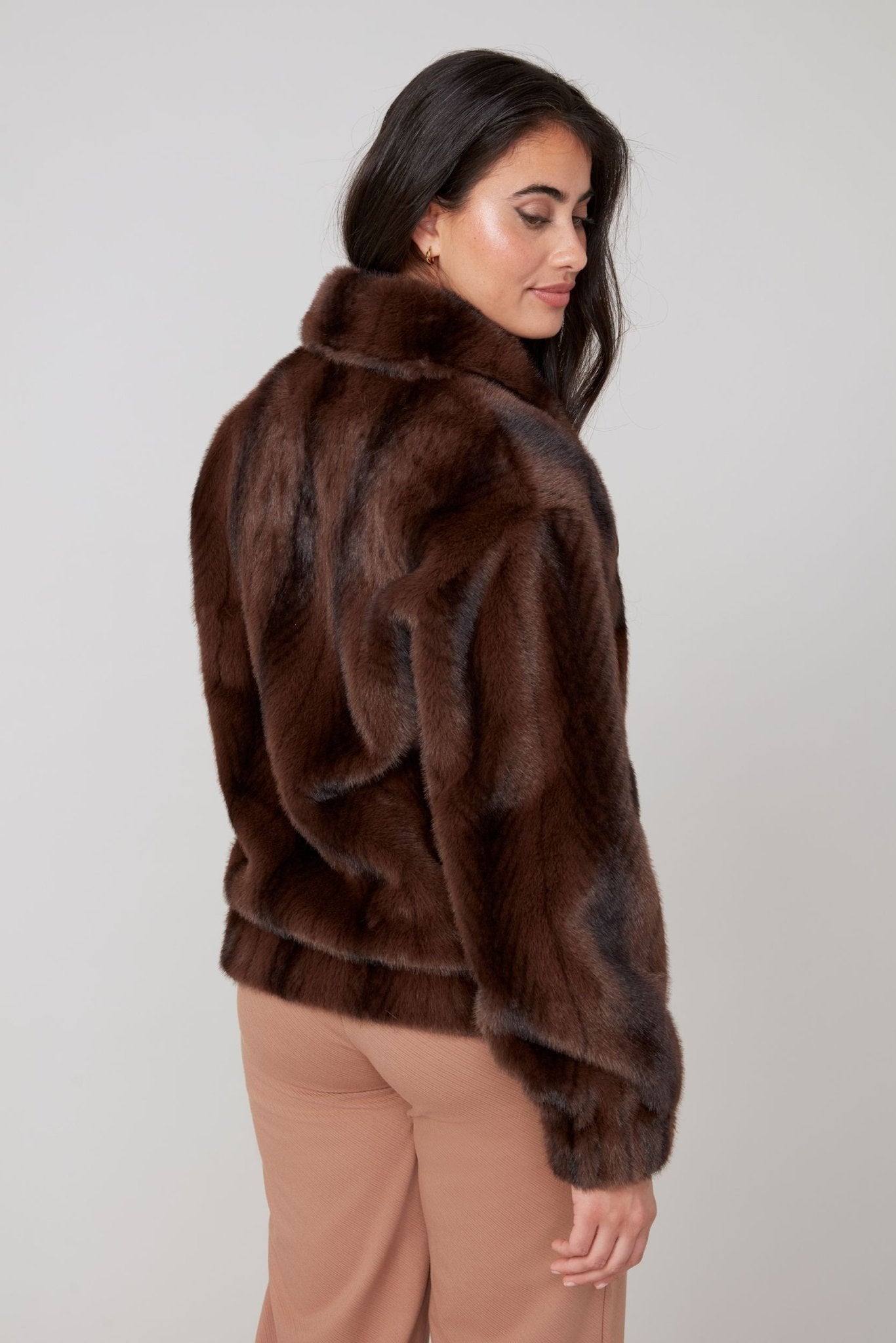 Renuar Faux Fur Chocolate Brown Jacket - Juli's Wearable Art