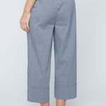 Renuar Gingham Cropped Pants | Indigo - Juli's Wearable Art
