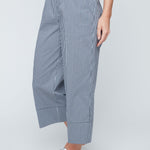 Renuar Gingham Cropped Pants | Indigo - Juli's Wearable Art