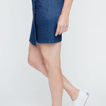 Renuar Knit Denim Skort | Blue - Juli's Wearable Art